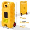 15 Gallon Gas Can with Pump - Portable Fuel Caddy with Wheels, Heavy Duty Fuel Transfer Tank for Gasoline/Diesel - 2 of 4