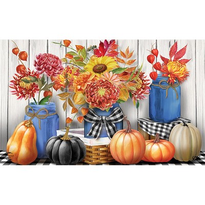 Briarwood Lane Fall Doormat 30x18 Indoor Outdoor Autumn Mason Jars For Fall Doormat