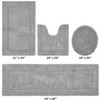 Lux Premium 100% Cotton Tufted Solid Reversible 4 Piece Bath Rug Set – Ultra-Soft, Water-Absorbent, Durable, Machine Washable Bathroom Rug - 2 of 4
