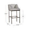 30" Dillon Barstool Silver/Gray - Hillsdale Furniture: Industrial Design, Metal Frame, Padded Seat - 3 of 4
