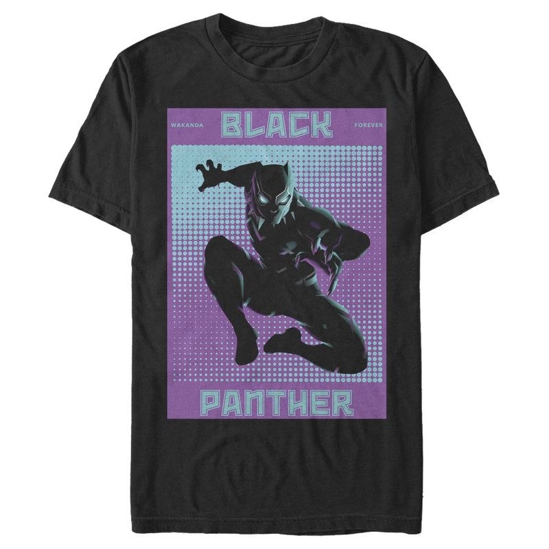 Men's Marvel Black Panther Dot Print T-Shirt, 1 of 5