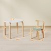 Angel Sar 23.6Inch Kids Desk and Chair Set, 4-Chair Table Set for Children 3-8, Solid Wood Study Play Desk with Rounded Edges - 3 of 4
