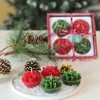 1.5" Vance Kitira Boxed Red Poinsettia Christmas Votives Set of 4 - 3 of 4