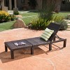 Okak HDPE Reclining Patio Chaise Lounge for Outdoor Use,Tanning Chair Outdoor Long Chiase Rattan Poolside Chair for Deck,Backyard&Pool,Gray - 4 of 4