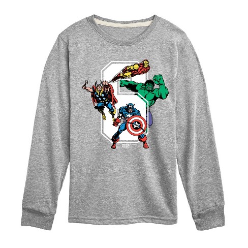 Boys' - Marvel - Avengers Birthday 6 Long Sleeve Graphic T-Shirt - image 1 of 3