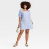 Women's Linen Short Sleeve Mini Sundress - A New Day™ - 3 of 3