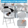SKONYON 4 Pack Folding Chairs Portable Dining Chairs with Padded Seat - 4 of 4