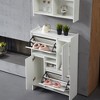 Bella Depot 31"W Multi-Functional  Shoe Cabinet with Wall Cabinetwith 2 Flip Drawers Versatile Side Cabinet for Hallway, Bedroom, Apartment - 4 of 4