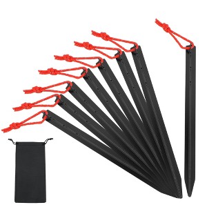 Unique Bargains Triangular Serrations Tent Pegs 1 Set - 1 of 4