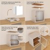 Foldable Steel-Wood Cabinet with Anti-Slip Design - Quick Install, Easy DIY Storage with Door - 3 of 4