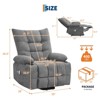 Power Lift Recliner Chair for Elderly with Massage and Heat, Oversized Swivel Rocker Recliner with Soft Padded Upholstery, Side Pocket & Cup Holders - 2 of 4