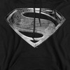 Justice League Movie Superman Symbol Black Suit Adult Pull-Over Hoodie - 2 of 4