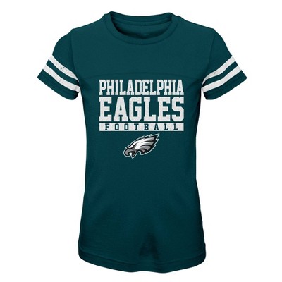 Womens Ladies NFL Team Apparel PHILADELPHIA EAGLES Laces Football Jersey  SHIRT White