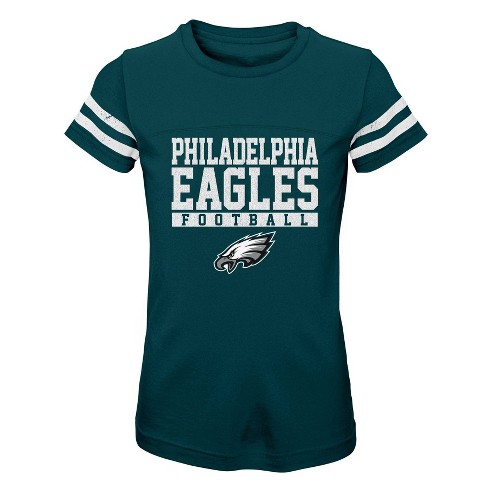 Nfl Philadelphia Eagles Girls' Short Sleeve Stripe Fashion T-shirt - S :  Target