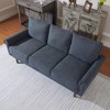 NicBex 74.02 Inch Modern Chenille Couch 3-Seater Sofa for Living Room,Bedroom,Apartment,Office,Gray - 2 of 4