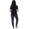Marvel Women's Avengers Silver Foil Logo 2 Piece Jogger Pajama Set Black - 4 of 4