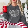 Simply Sage Market Women's  Garment Dyed Graphic Sweatshirt Christmas Heart - 2 of 4