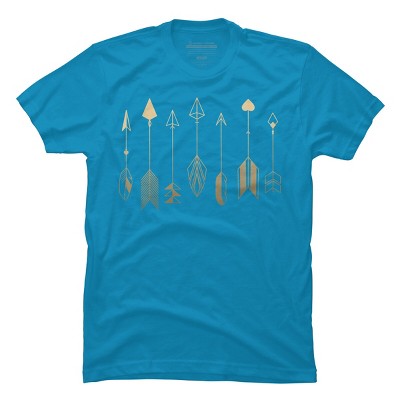 Men's Design By Humans Be Brave Little Arrow (gold) By staceyroman T-Shirt