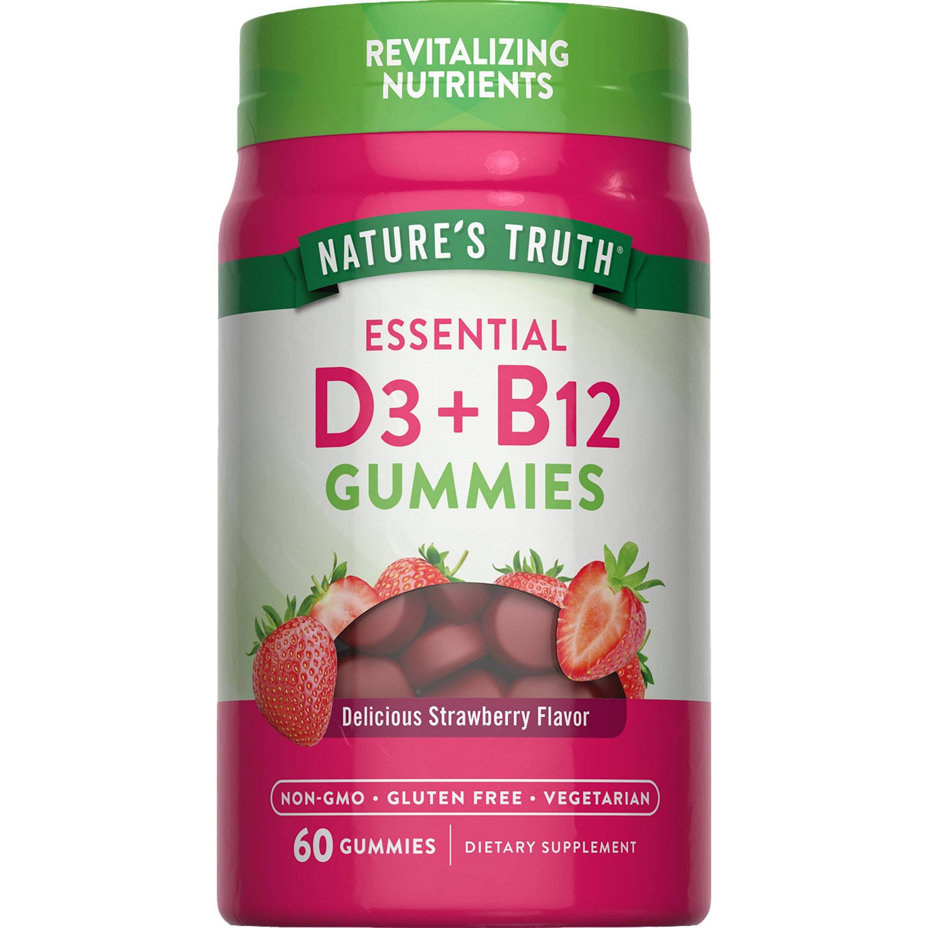 Nature's Truth Vitamin D3 and B12 Gummies - 60ct