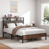 Full Size Wooden Platform Bed with Soft Package and 2 USBs for Bedroom or Apartment - 2 of 4