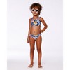 Deux par Deux Girl Printed Two-Piece Swimsuit Navy and Yellow and Pink Flowers - 5-6 Years - 3 of 4