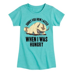 Girls' - Avatar: The Last Airbender - Appa Hungry Fitted Short Sleeve Graphic T-Shirt - 1 of 4