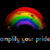 Adult Design By Humans Amplify Your Pride Rainbow By RhintoPow Racerback Tank Top - 2 of 2