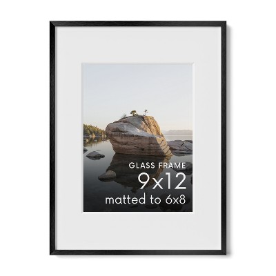 Haus and Hues Premium Brushed Metal Single Picture Frame with Real Glass