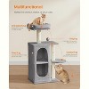 Cat Tree Tower with 2 Caves for Multi-Cat Households, Kittens, Scratching Posts - 3 of 4