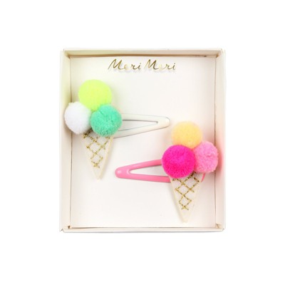 Meri Meri Pompom Ice Cream Hair Clips