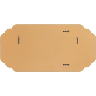 Symphony Rectangular Gold Scalloped Edge Wall Mirror