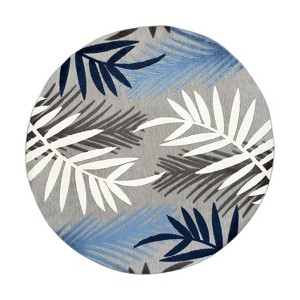 World Rug Gallery Evora Palm Frond Indoor/Outdoor Area Rug - 1 of 4
