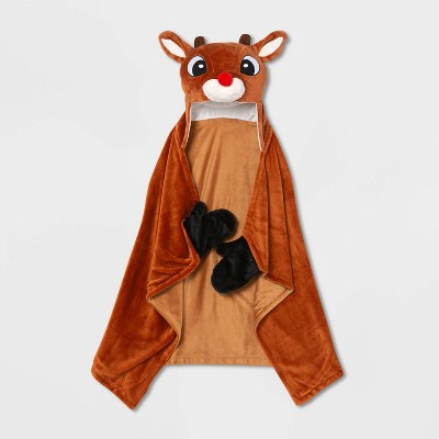  Rudolph the Red-Nosed Reindeer Hooded Blanket 