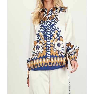 Women's Blythe Floral Blouse - SKIES ARE BLUE