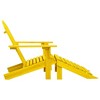 vidaXL Patio Adirondack Chair with Ottoman Solid Fir Wood Yellow - 2 of 4