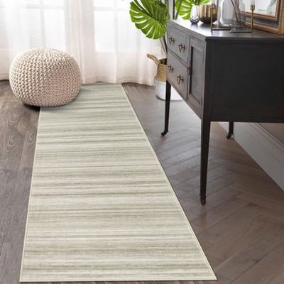 Area Rug Modern Minimalist Stripe Area Rug Bohemian Rug Low Pile Non Slip Non Shedding Indoor Floor Carpet Easy Cleaning for Bedroom Living Room