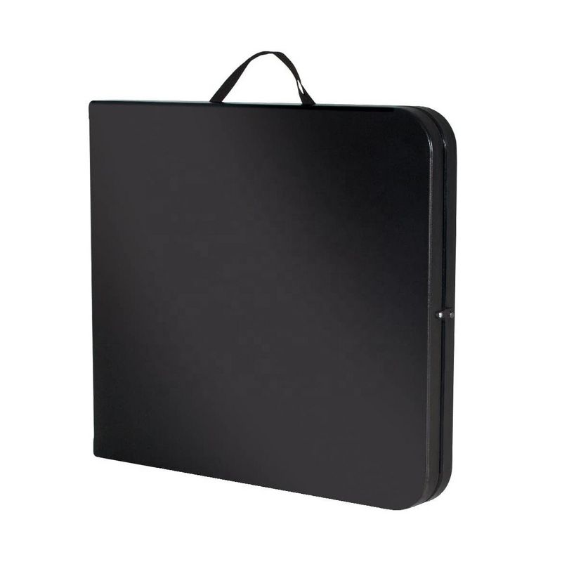 SKONYON 6ft Portable Heavy Duty Plastic Foldable Table Black, 3 of 7