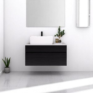 Mshliw 31.5 Inch Floating Bathroom Vanity with Sink, Wall Mounted Cabinet with Drawer and Doors, Vessel Ceramic Sink - 1 of 4