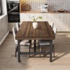 63 Large Long Dining Table for 4-6 People, Rustic Wood Kitchen Table with Sturdy Black Metal Legs, Industrial Rectangle Patio Table - 3 of 4