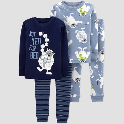 Baby Boys' 4pc Yeti Pajama Set - Just One You® made by carter's Blue 9M