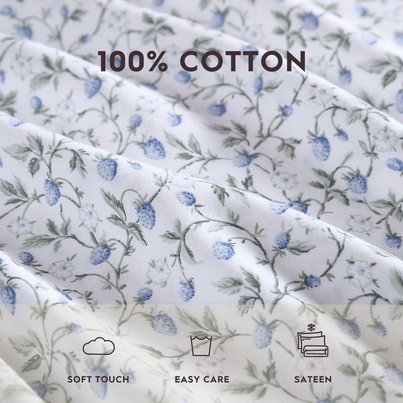 Laura Ashley 300 Thread Count Sateen Sheet Collection, 3 of 11