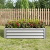 Rectangle Metal Raised Bed Garden,Metal Plant Pots Outdoor with Open Bottom Design,Garden Planter Boxes for Flowers,Vegetables-Coolbibila - 3 of 4