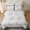 Boersma Black Rose 3-Piece Comforter Set Queen Size, Elegant Floral Bedding with 1 Comforter & 2 Pillowcases, Soft, Lightweight & Cozy - 4 of 4