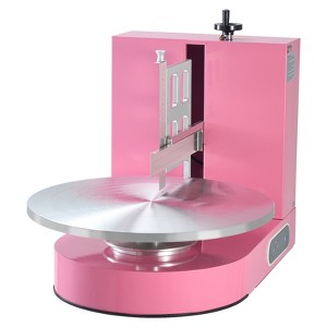 VEVOR Cake Decorating Machine, Cake Cream Spreading Coating Smearing Machine, Low Noise Cake Frosting Machine,Turntable with Adjustable Scraper, Pink - 1 of 4