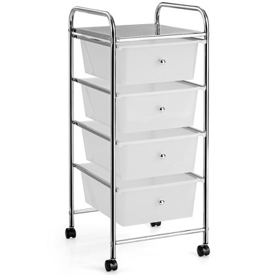 10-Drawer Smooth Rolling Casters Storage Bin Organizer Cart for Home and  Office - Bed Bath & Beyond - 30888815