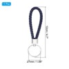 Unique Bargains Braided PU Leather Car Wallet Keychain with Stainless Steel Key Ring - 2 of 3
