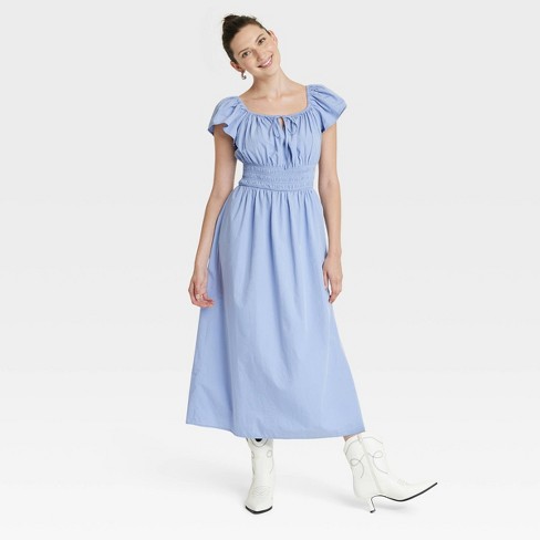 Flutter sleeve a line dress sale