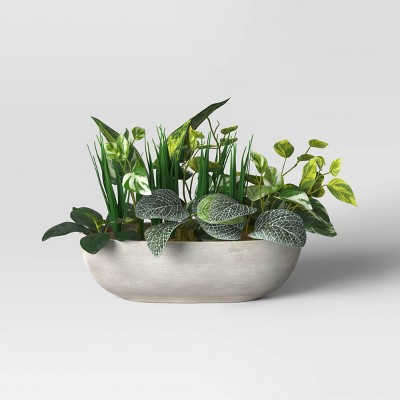 11" Dish Garden Artificial Plant - Threshold™