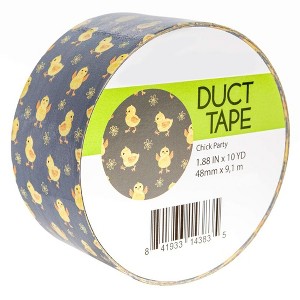 Simply Genius Pattern Duct Tape Heavy Duty, Craft Supplies, Colored Duct Tape, Single Roll 1.8 in x 10 yards (Chick Party) - 1 of 4