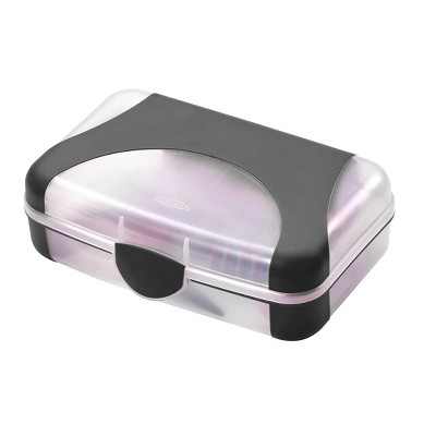 Photo 1 of Overmolded Pencil Box Gray/Clear 4 pck